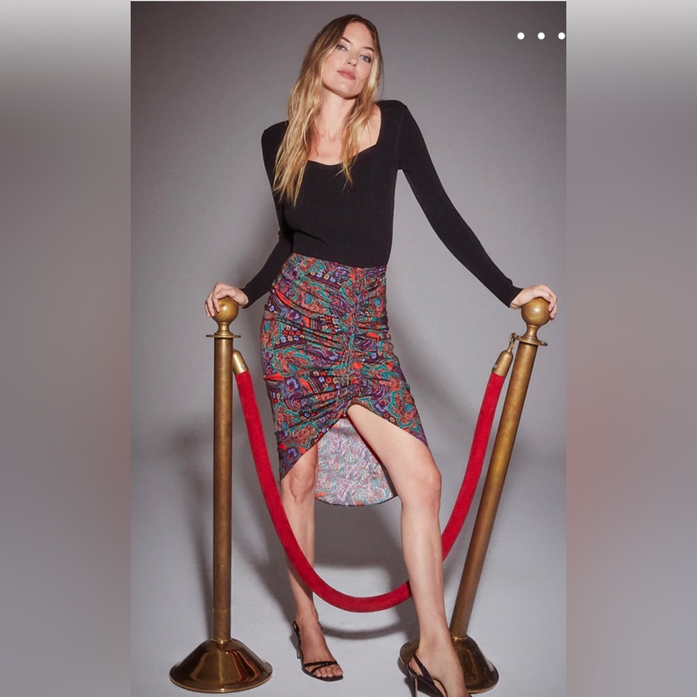 Veronica Beard ARI Floral Paisley Skirt- Sz 4 - Picture 4 of 5
